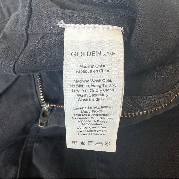 Aritzia Golden By TNA Cotton Lyocell Blend Joggers Black Sz 6 - Picture 10 of 14